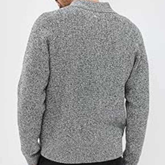 NEW RAG & BONE Dexter Marl Cardigan in :black multi for men 825 10j5 - Picture 5 of 11